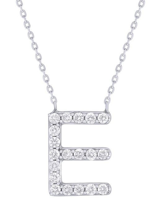 Sabrina Designs White 14K 0.34 Ct. Tw. Diamond E Initial Pendant