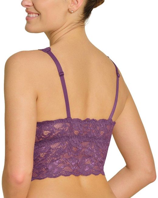 Cosabella Purple Never Say Never Plunge Longline Bralette New