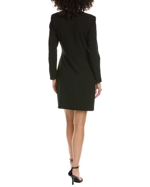 The Kooples Black Asymmetrical Zipper Mini Dress