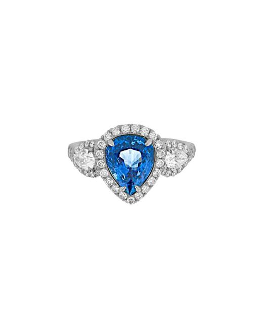 Diana M Blue Fine Jewelry Platinum 4.35 Ct. Tw. Diamond & Sapphire Ring