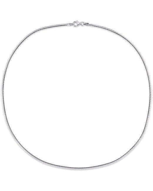 Italian Silver Metallic Herringbone Chain Necklace