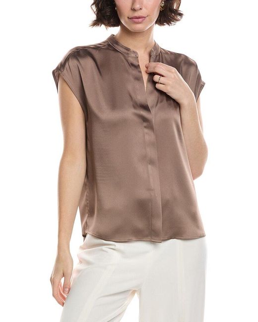 Vince Brown Satin Shell