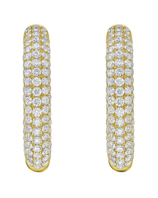 Diana M Metallic Diana M. 14K 5.00 Ct. Tw. Lab-Grown Diamond Hoop Earrings