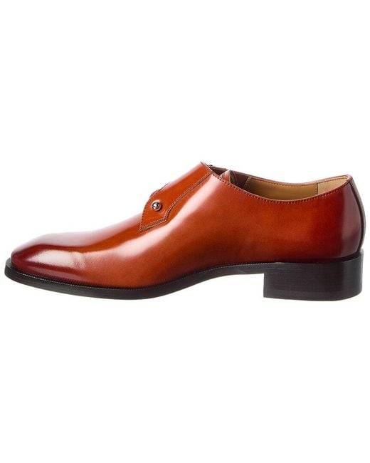 Christian Louboutin Brown Chambelimonk Leather Loafer for men
