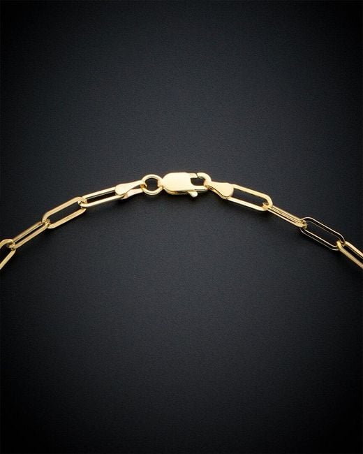 Italian Gold Black 14k Paperclip Chain Necklace