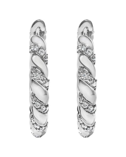 Haus of Brilliance White 14K 1.20 Ct. Tw. Lab-Grown Diamond Hoop Earrings
