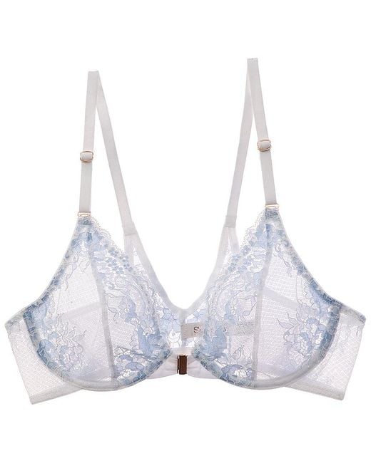 Skarlett Blue White Flaunt Front Close Underwire