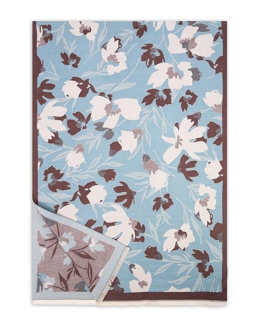 Saachi Blue La Floraison Reversible Scarf