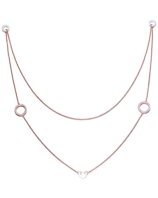 Rachel Glauber White Cz 32in Necklace