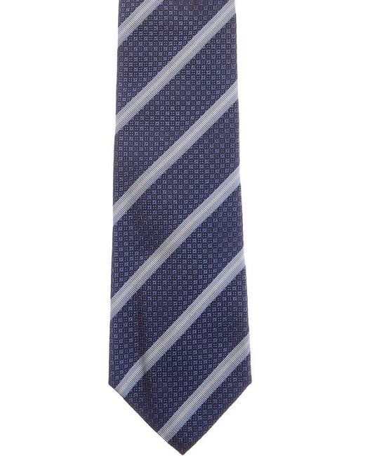 Etro Blue Stripe Silk Tie for men