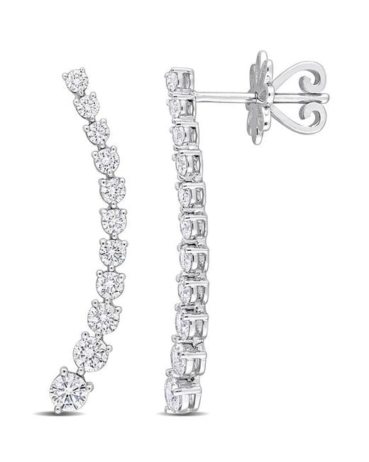 Rina Limor White 14k 1.16 Ct. Tw. Diamond Graduated Drop Earrings