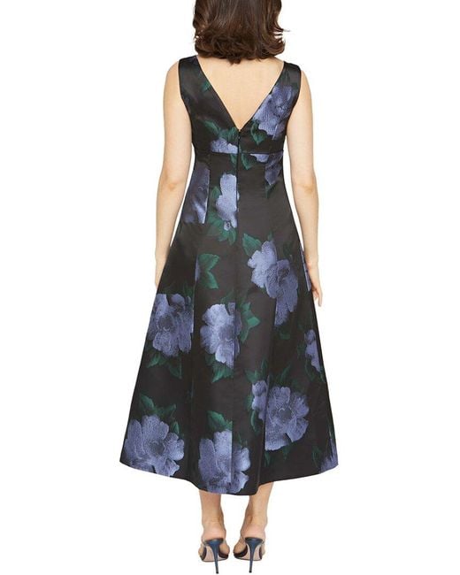 Kay Unger Blue Mia Tea Length Dress