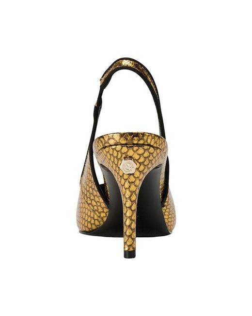 Karl Lagerfeld Metallic Rosalyn Leather Pump