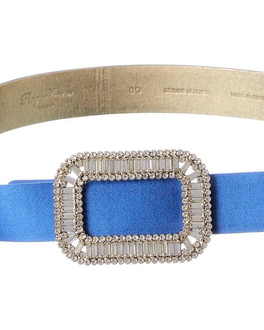 Roger Vivier Blue Satin Belt
