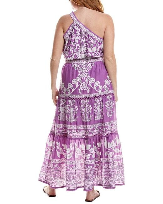 Farm Rio Purple Sweet Garden Lilac Maxi Dress