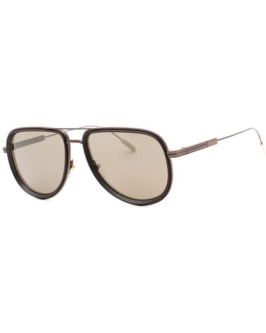 Zegna Metallic Ez0218 57mm Sunglasses for men