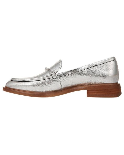 Franco Sarto White A-Eda Leather Loafer