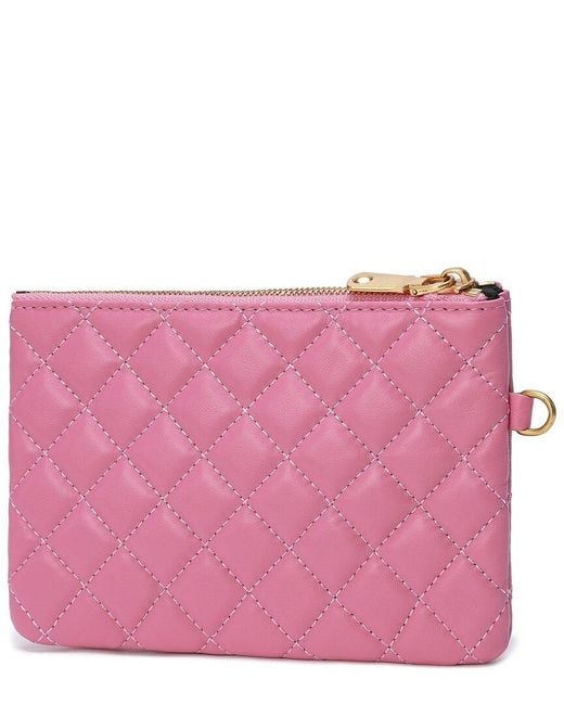 Tiffany & Fred Paris Pink Quilted Leather Pouch