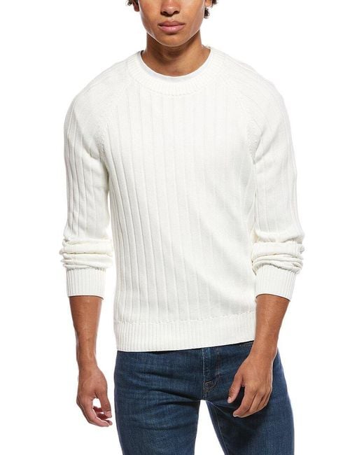 Brunello Cucinelli White Crewneck Sweater for men