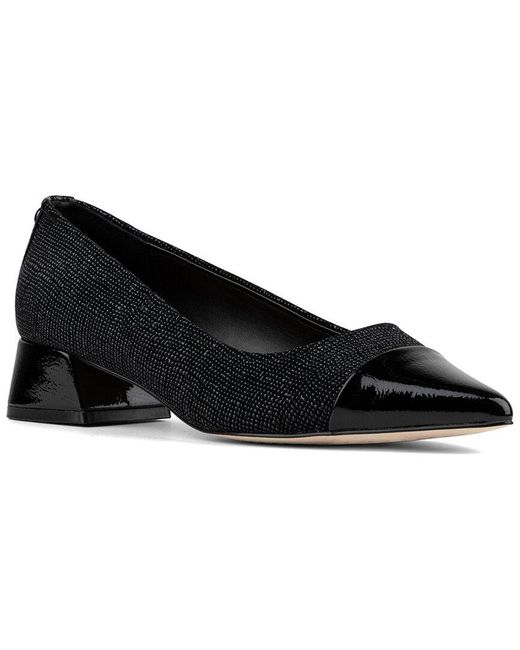 Donald J Pliner Black Pio Leather Ballerina