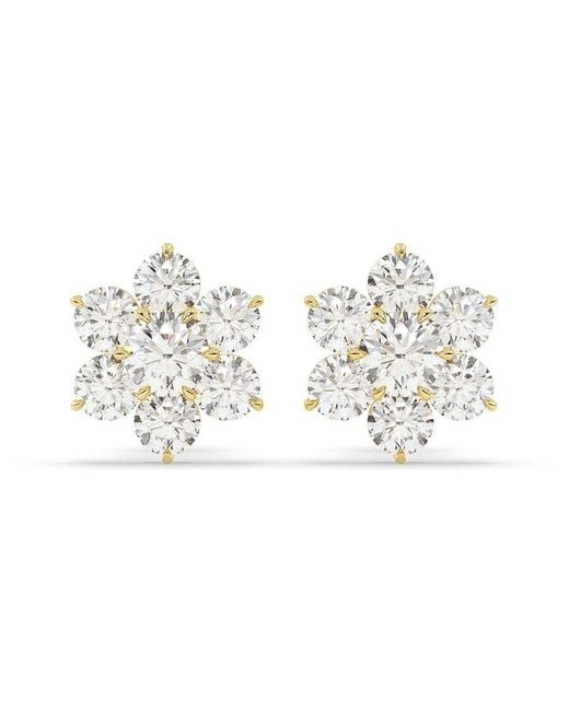 Lab Grown Diamonds Metallic 14K 3.85 Ct. Tw. Lab-Grown Diamond Earrings