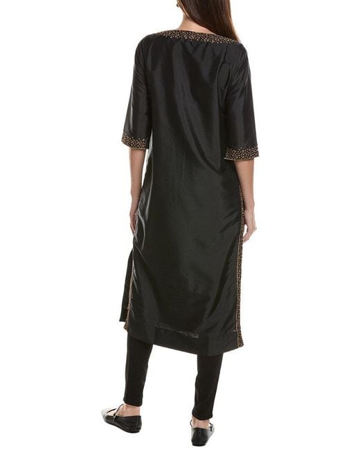 Gretchen Scott Black Hand Beaded Kurta