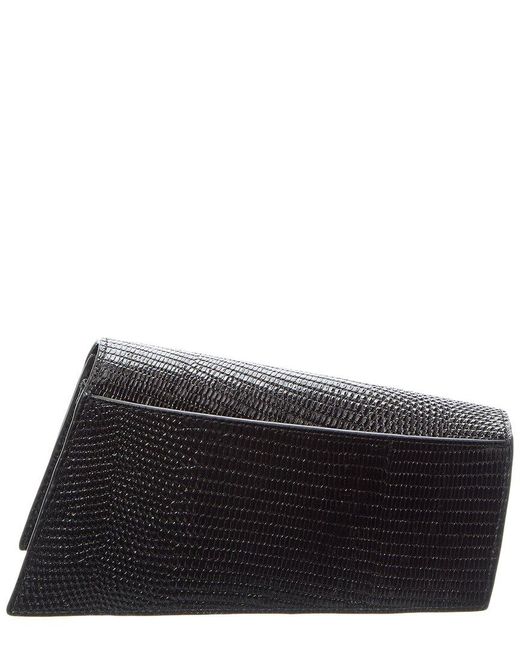 Jason Wu Black Lizard-Embossed Leather Shoulder Bag