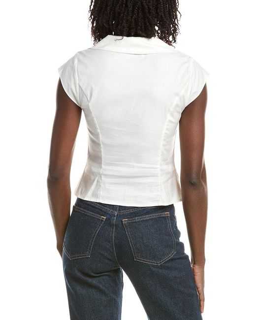 REVERIEE Blue Solid Vest