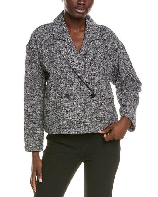 Eileen Fisher Gray Petite Short Blazer