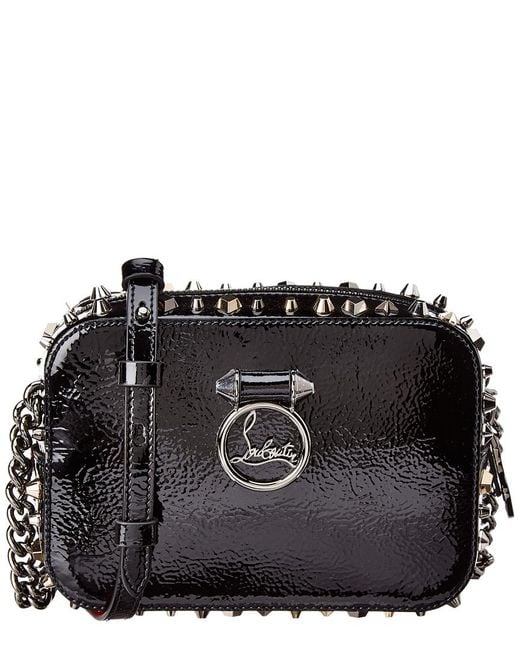 Christian Louboutin Black Rubylou Mini Patent Crossbody