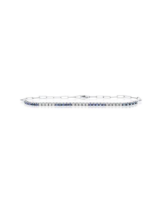 Diana M White Fine Jewelry 14k 0.50 Ct. Tw. Diamond & Sapphire Bracelet