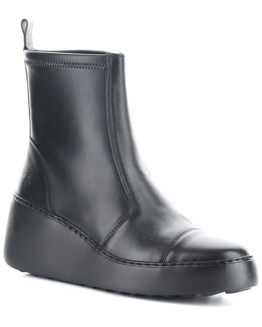 Fly London Black Daik Leather Boot