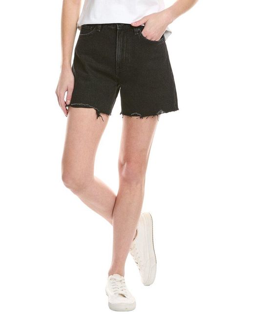 Hudson Black Devon High-Rise Destructed Boyfriend Short