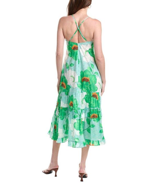FLORA BEA NYC Yellow Franzi Midi Dress