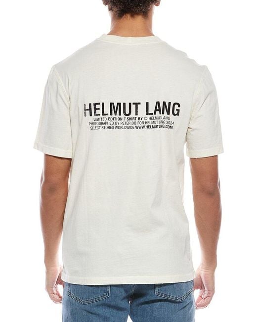 Helmut Lang White Postcard T-Shirt for men
