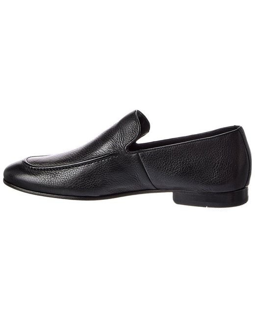 Donald J Pliner Black Tristan Leather Loafer for men