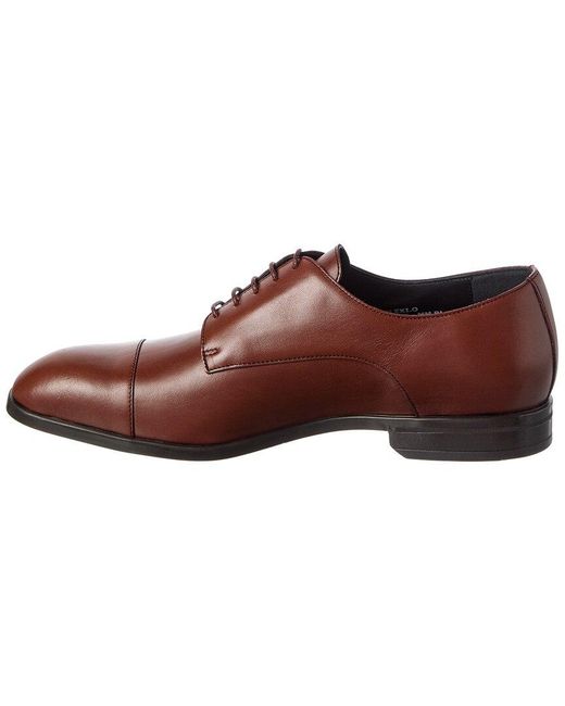 Bally Brown Olexi Leather Derby Shoe for men