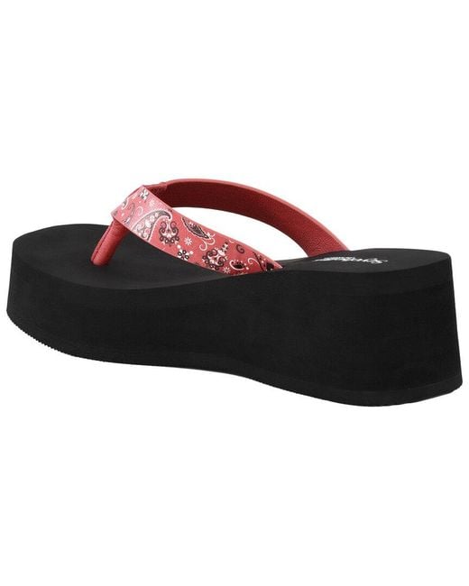 Seychelles Red Skyscraper Thong Sandal