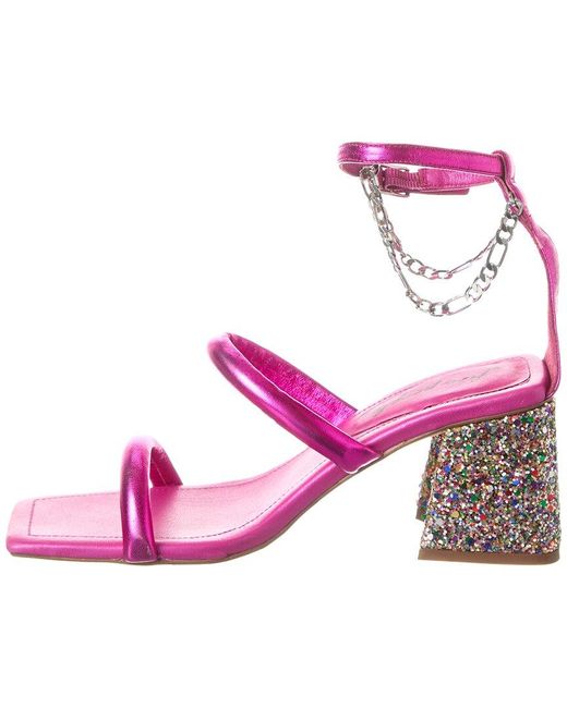 Free People Pink Parker Chain Leather Sandal