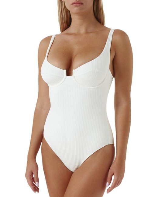 Melissa Odabash White Sanremo One Piece Swimsuit