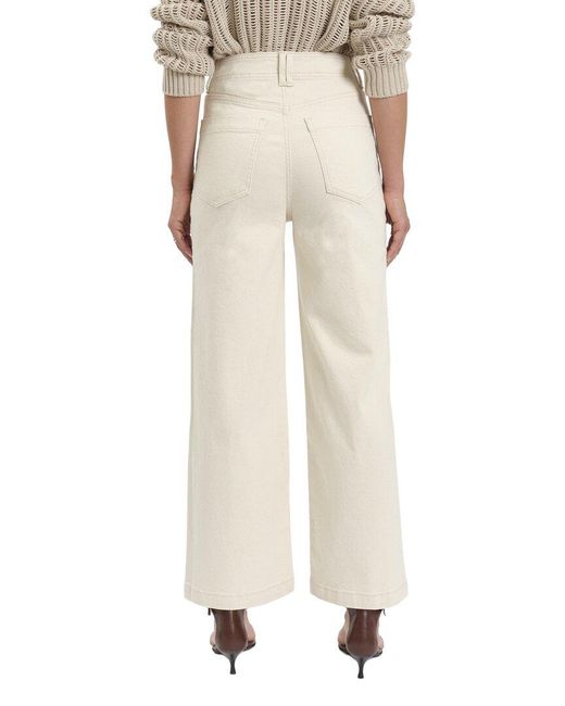 Daze Denim Natural Valley Girl Raw Cut Wide Ankle Leg Jean