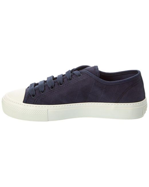 Prada Blue Logo Canvas Sneaker
