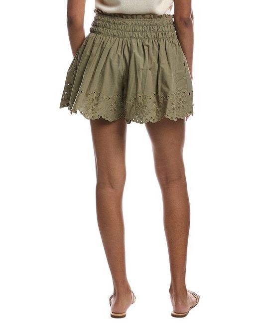 REMAIN STUDIO Green Elastic Waist Short