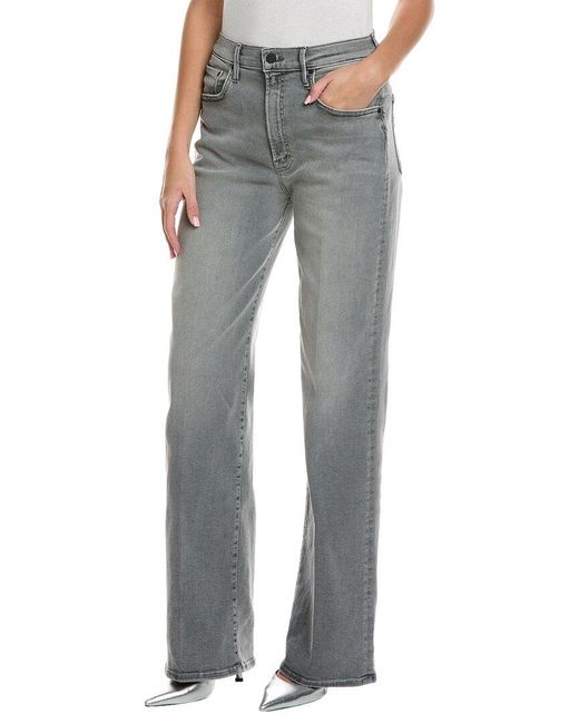 Mother Gray Denim The Maven Heel Barely There Jean