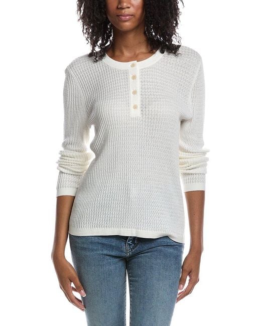 Cabi Gray Henley Pullover T-Shirt