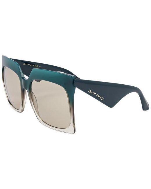 Etro Blue 60Mm Sunglasses