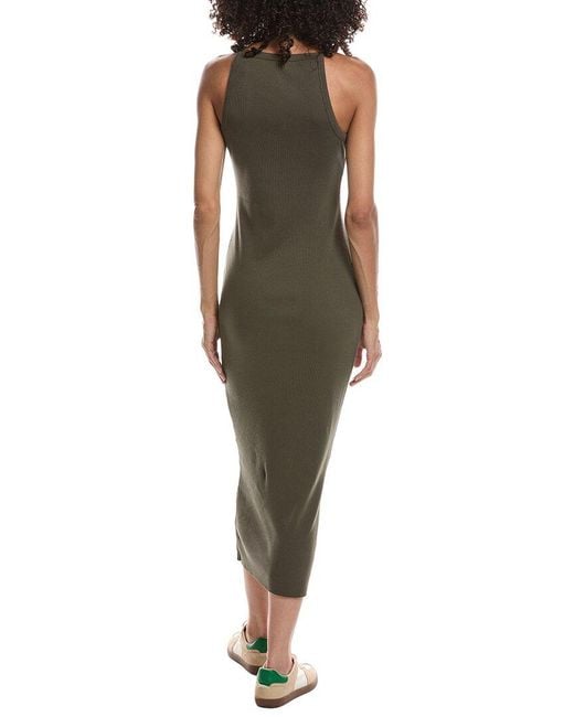 James Perse Green Ribbed Tank Maxi Dress