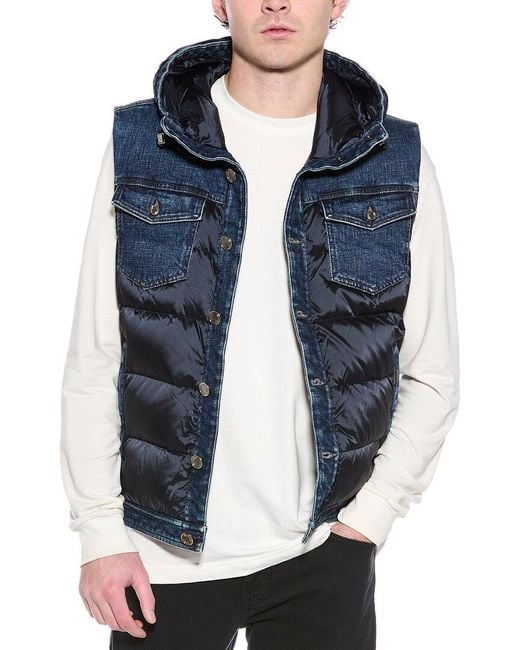 Moorer Blue Depero Down Gilet for men