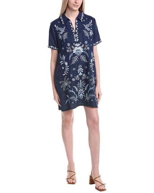 Johnny Was Winona Linen Dress in Blue | Lyst Johnny Was Winona Linen Dress in Blue | Lyst