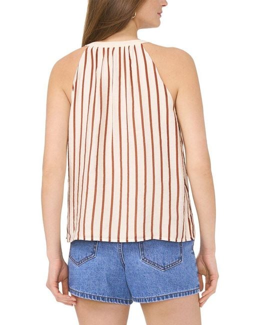 Vince Camuto Blue Halter Neck Tie Blouse